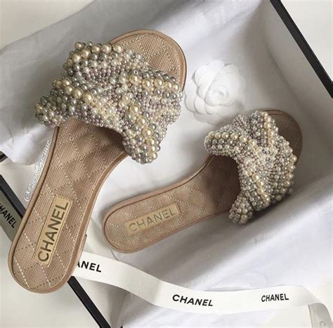 chanel sandales perles|Chanel sandals real real.